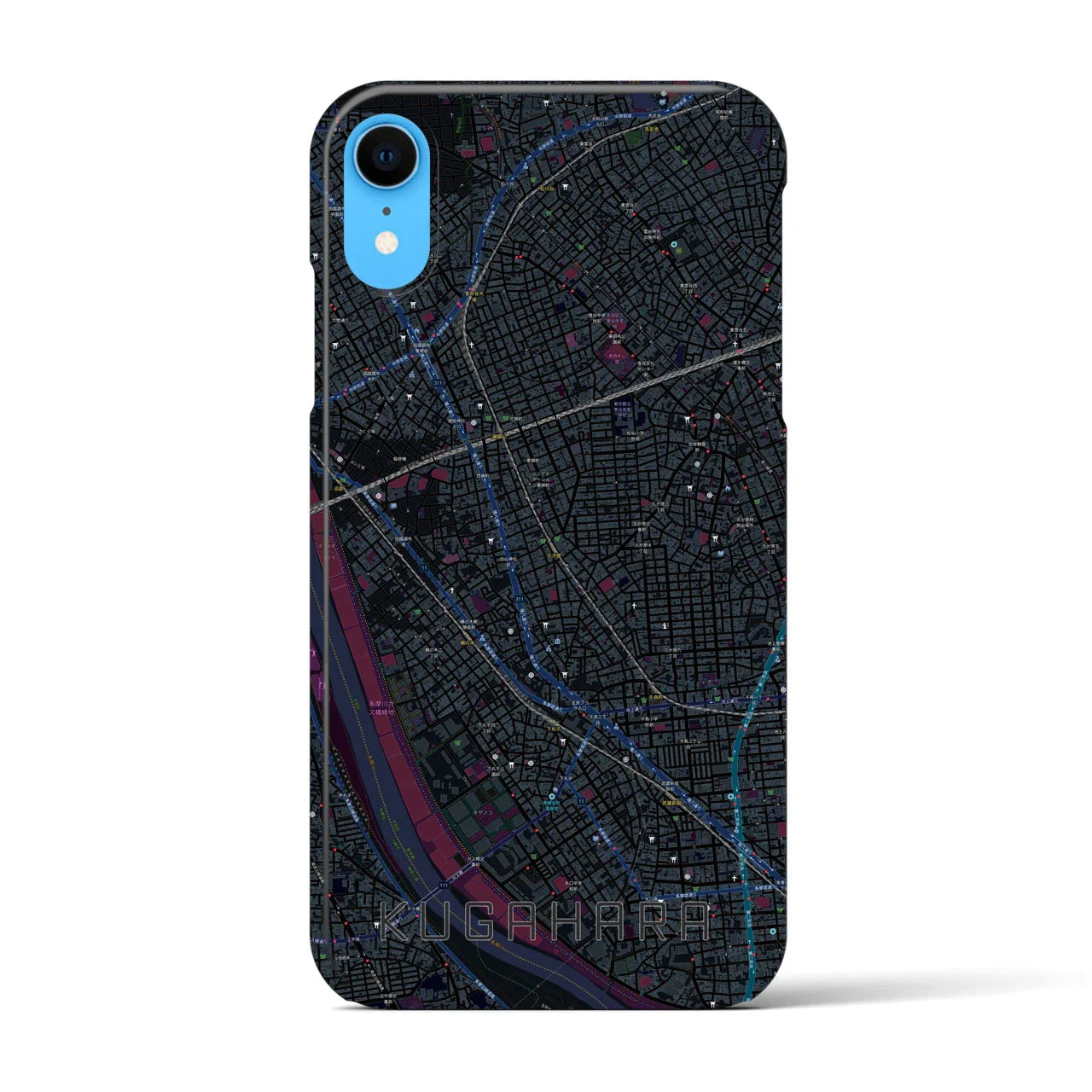 【久が原(東京都)】地図柄iPhoneケース(バックカバータイプ)
