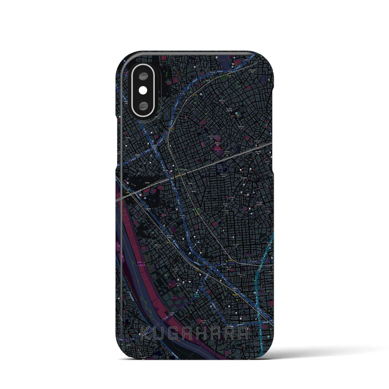 【久が原(東京都)】地図柄iPhoneケース(バックカバータイプ)