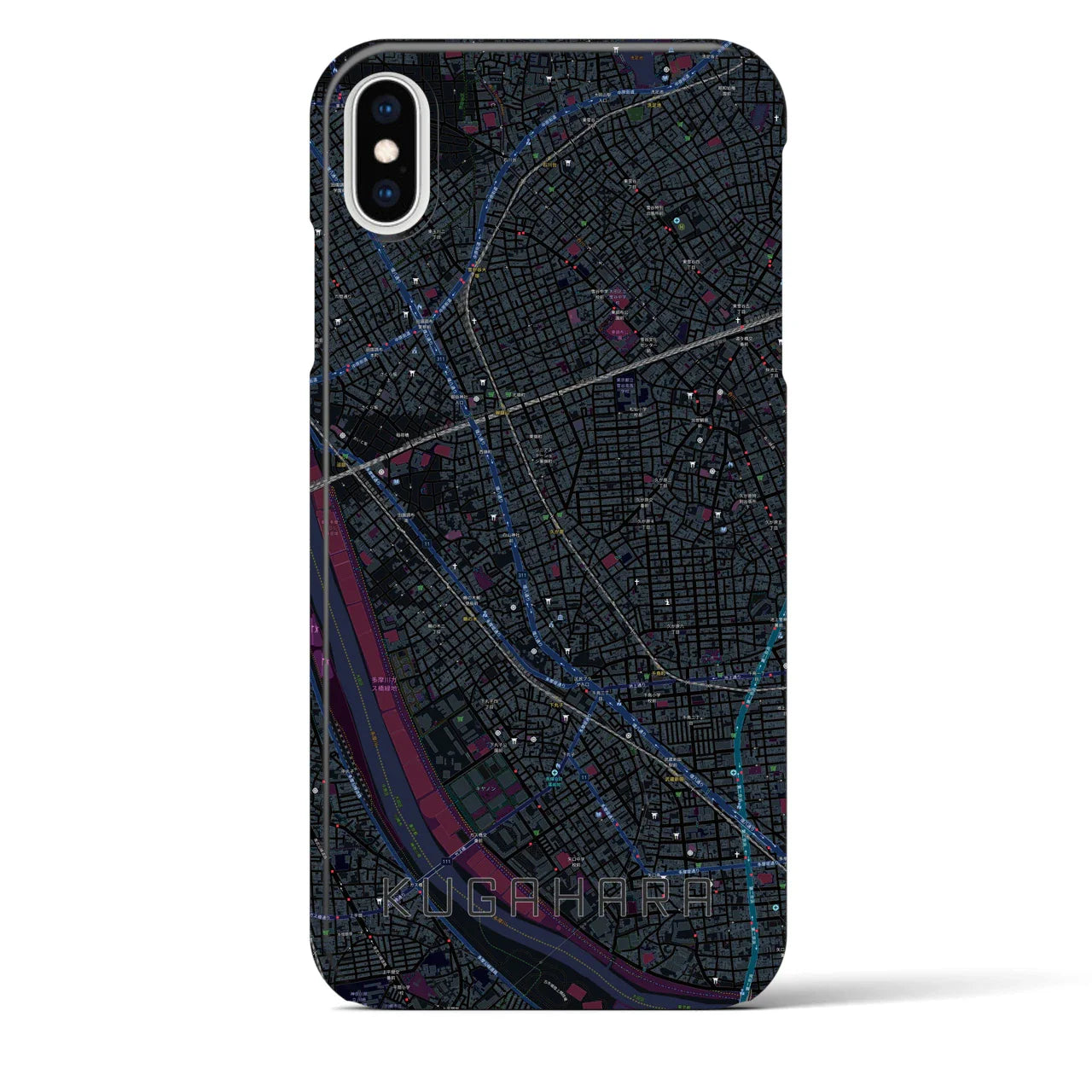 【久が原(東京都)】地図柄iPhoneケース(バックカバータイプ)