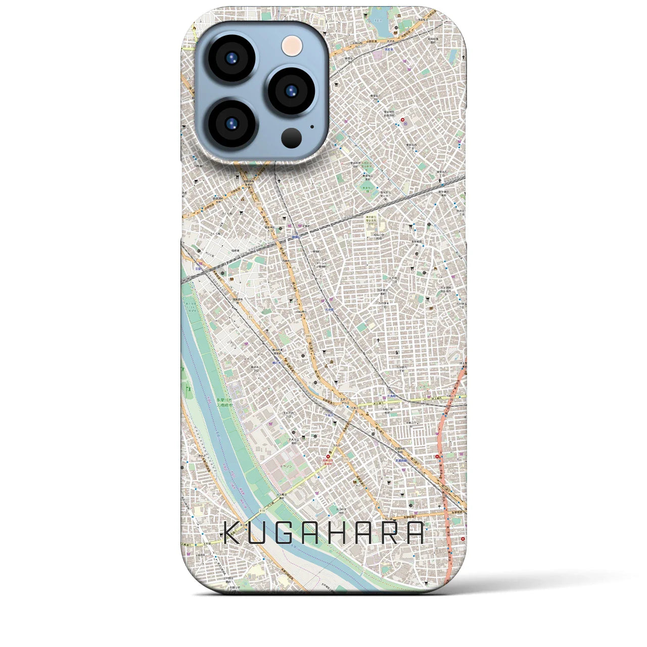 【久が原(東京都)】地図柄iPhoneケース(バックカバータイプ)