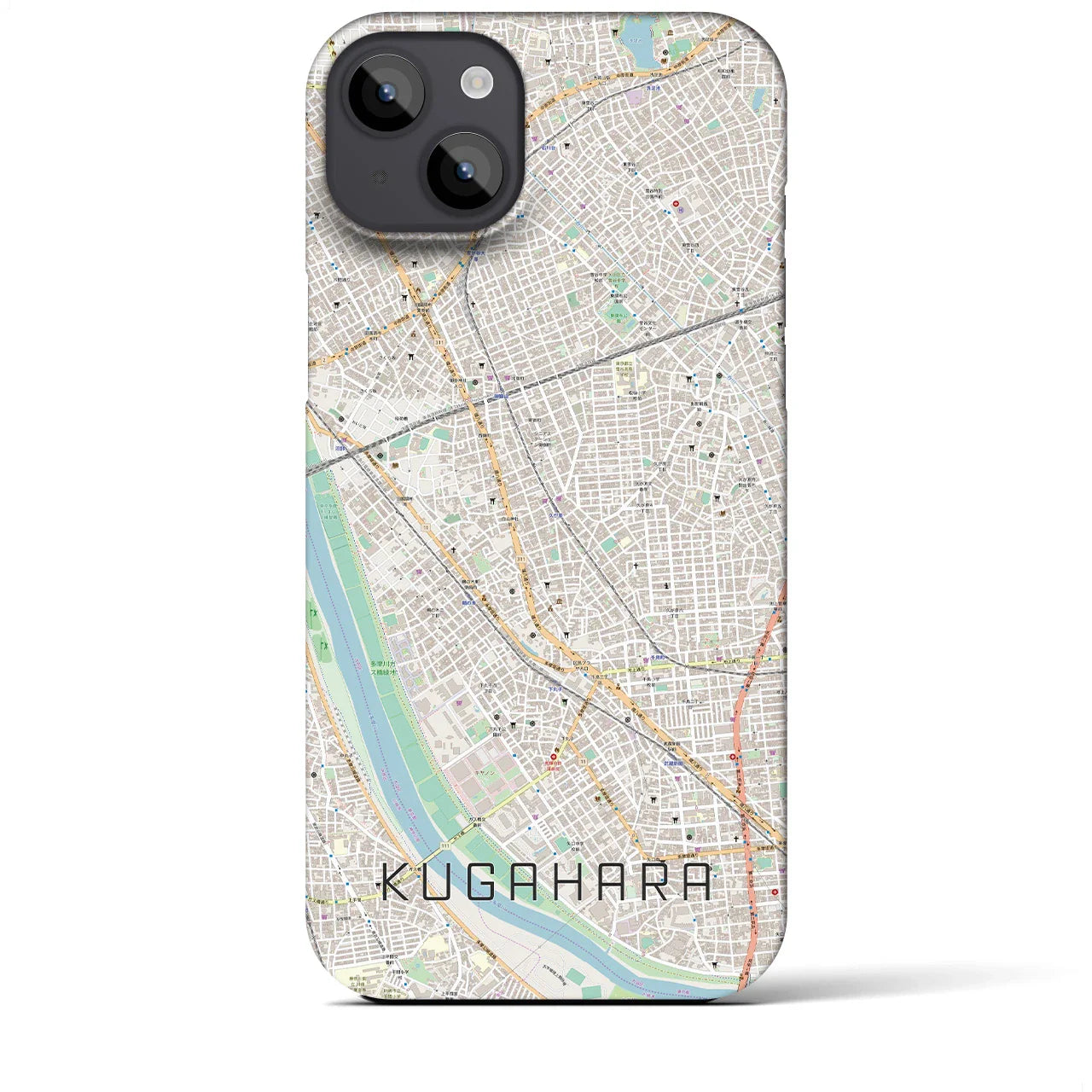 【久が原(東京都)】地図柄iPhoneケース(バックカバータイプ)