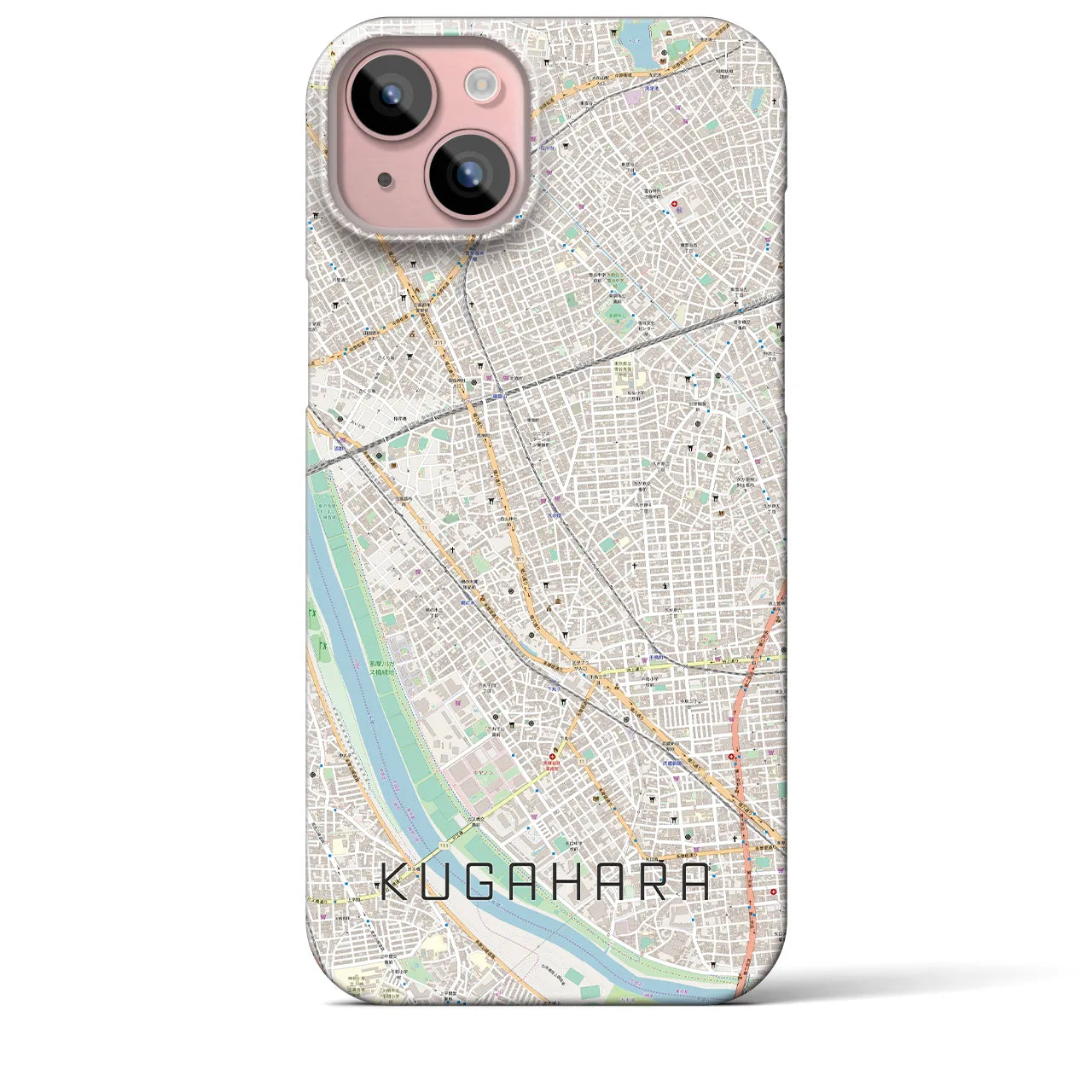 【久が原(東京都)】地図柄iPhoneケース(バックカバータイプ)