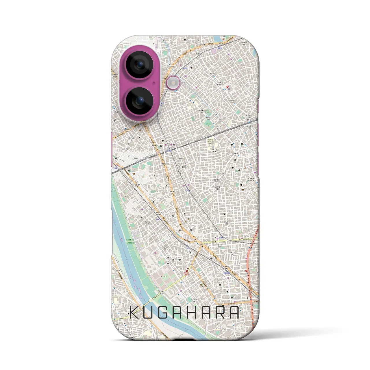 【久が原(東京都)】地図柄iPhoneケース(バックカバータイプ)