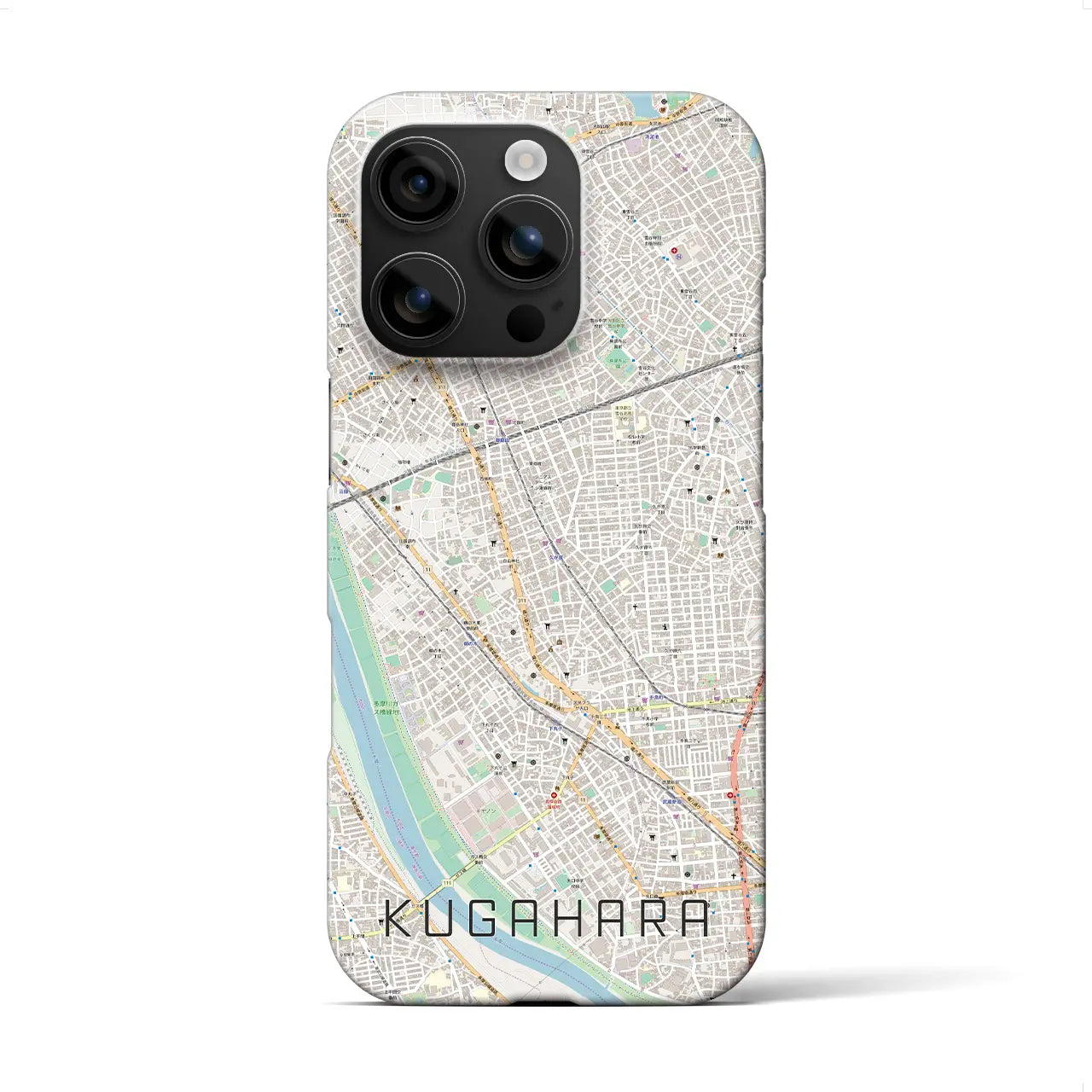 【久が原(東京都)】地図柄iPhoneケース(バックカバータイプ)