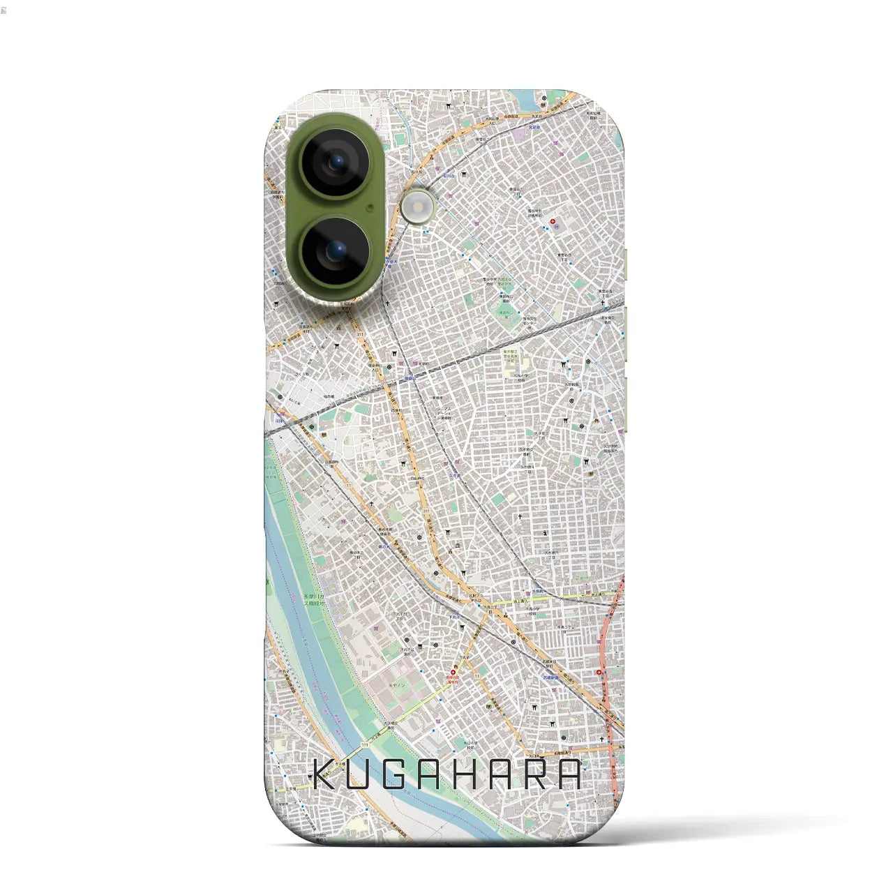 【久が原(東京都)】地図柄iPhoneケース(バックカバータイプ)