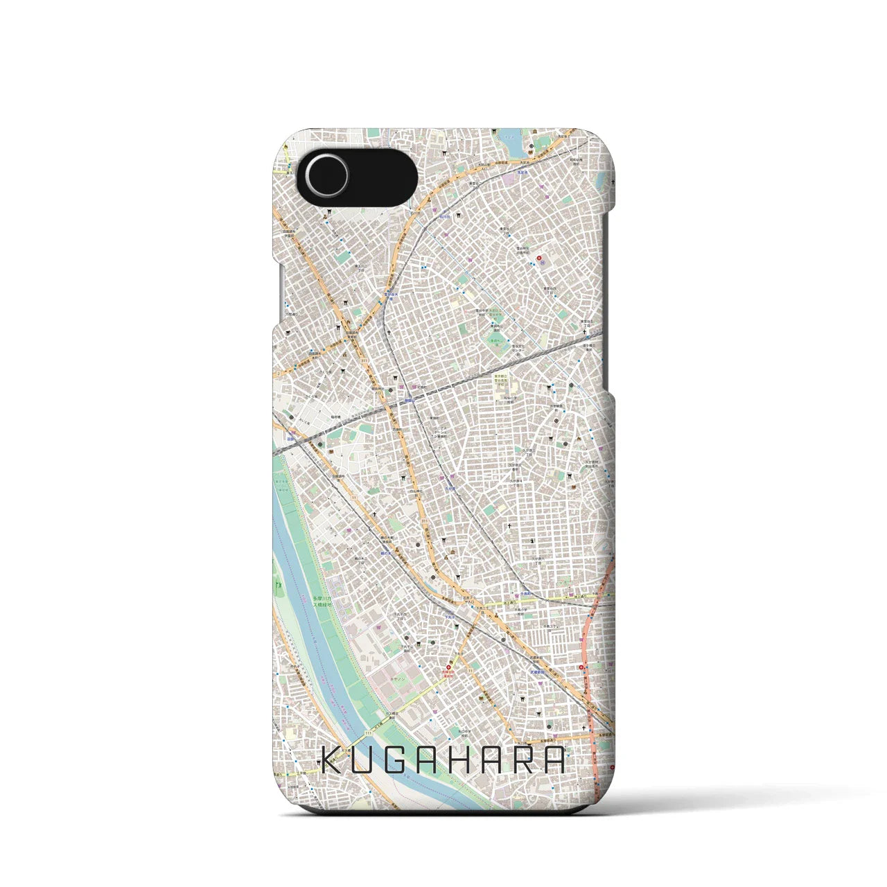 【久が原(東京都)】地図柄iPhoneケース(バックカバータイプ)