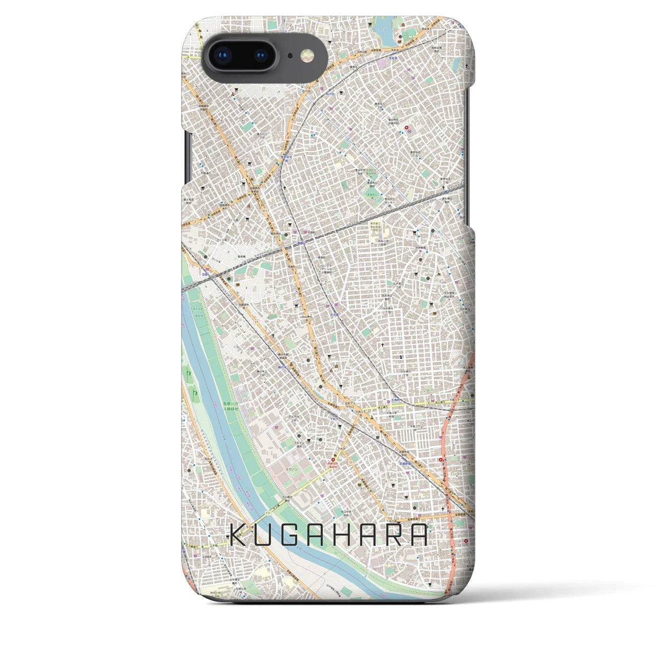 【久が原(東京都)】地図柄iPhoneケース(バックカバータイプ)