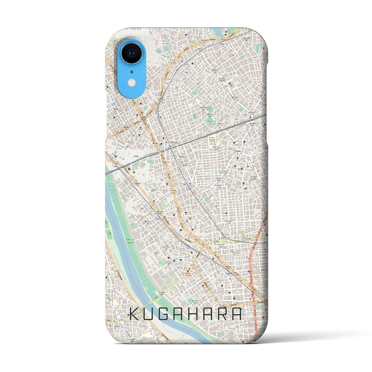 【久が原(東京都)】地図柄iPhoneケース(バックカバータイプ)
