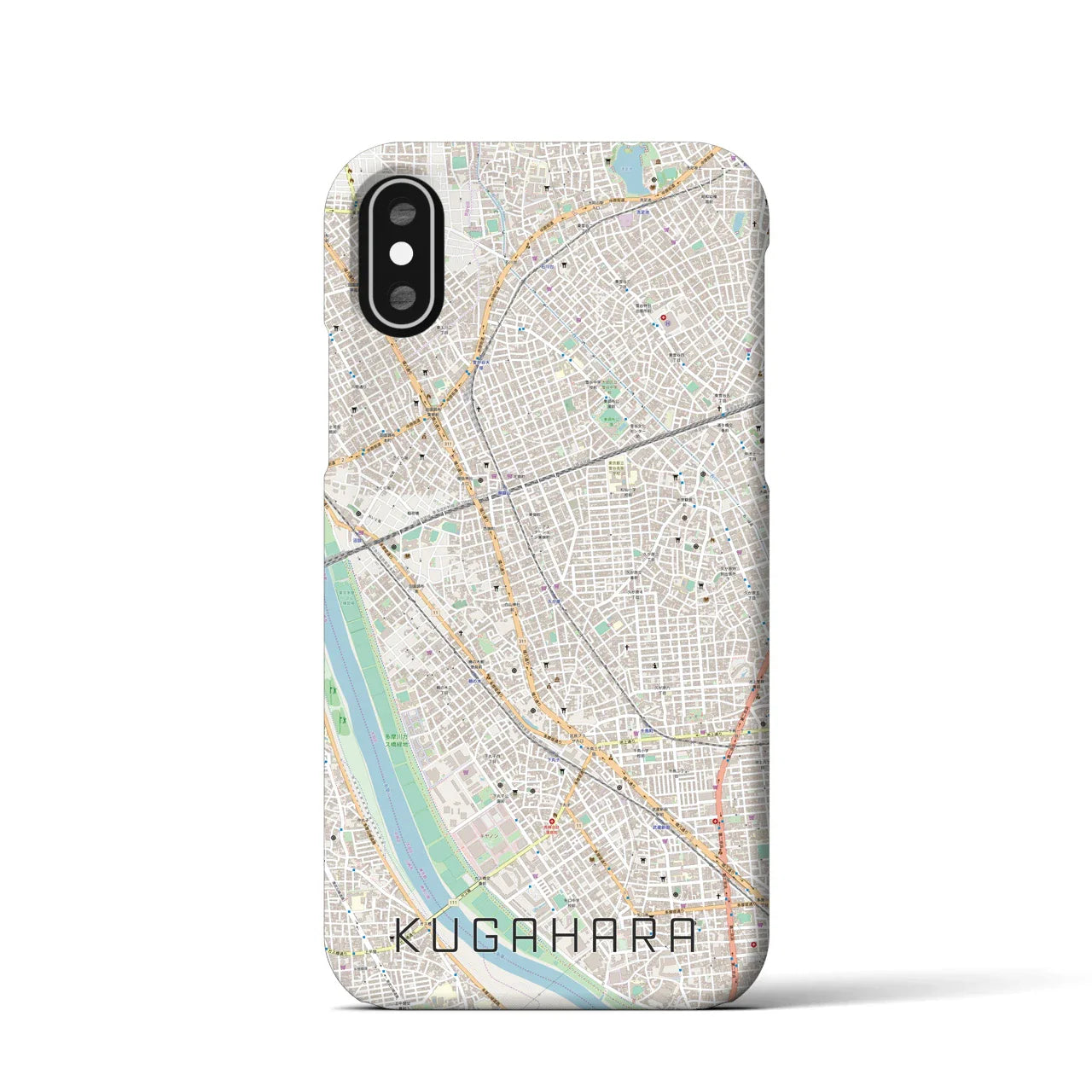 【久が原(東京都)】地図柄iPhoneケース(バックカバータイプ)
