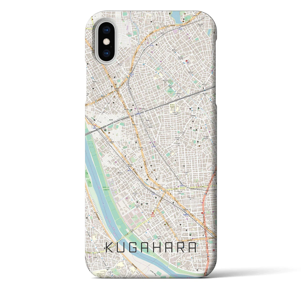 【久が原(東京都)】地図柄iPhoneケース(バックカバータイプ)