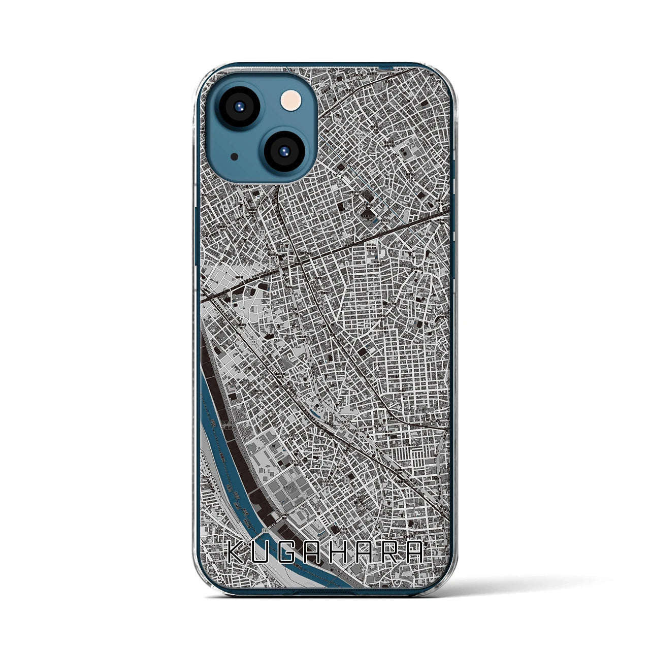 【久が原(東京都)】地図柄iPhoneケース(クリアタイプ)