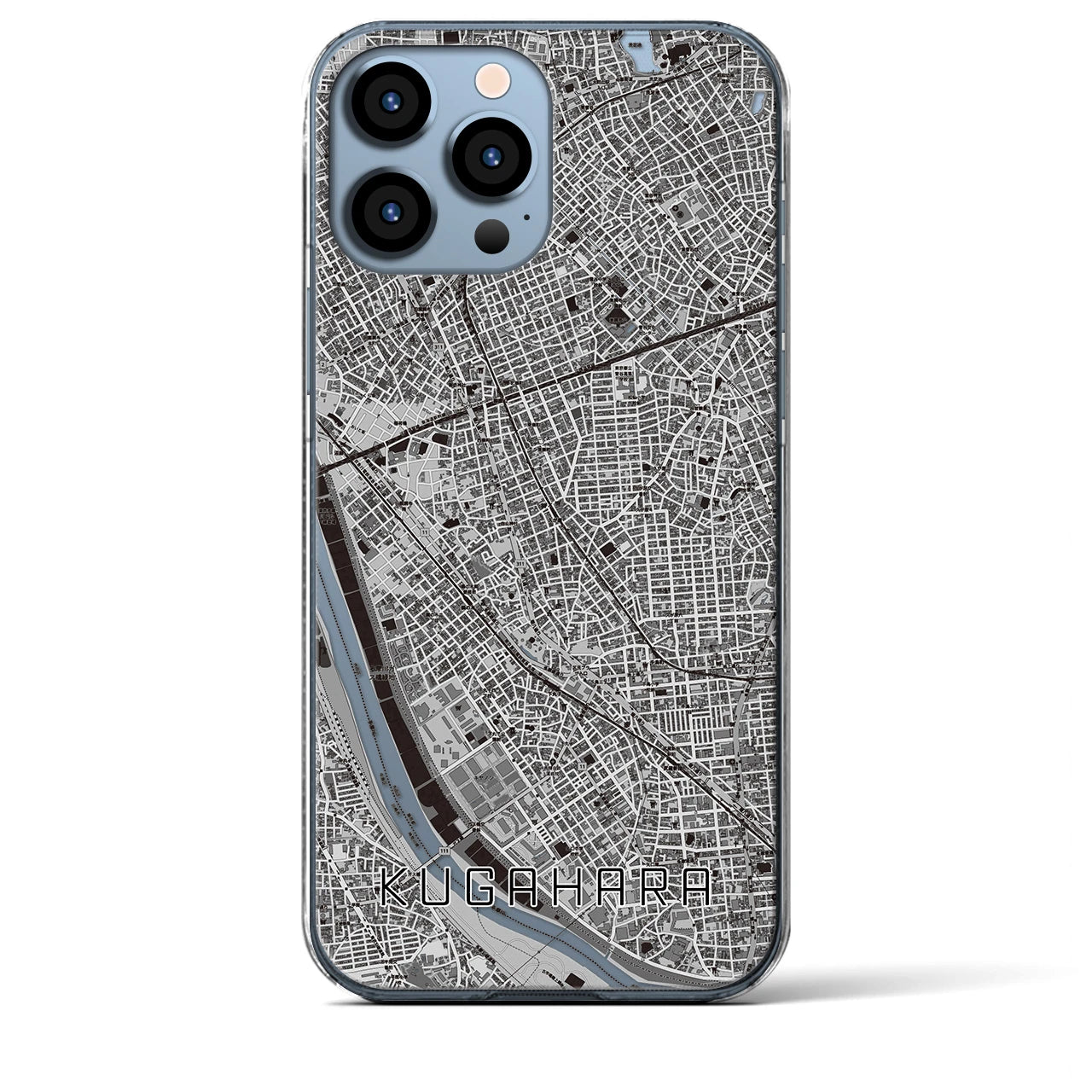 【久が原(東京都)】地図柄iPhoneケース(クリアタイプ)