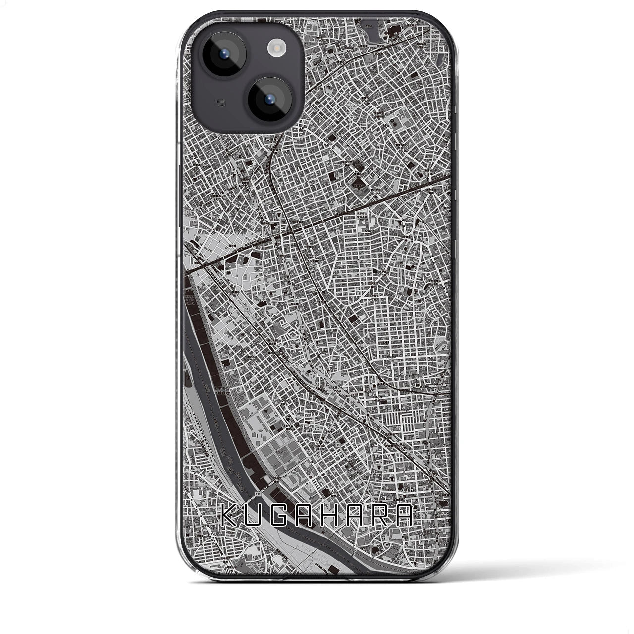 【久が原(東京都)】地図柄iPhoneケース(クリアタイプ)