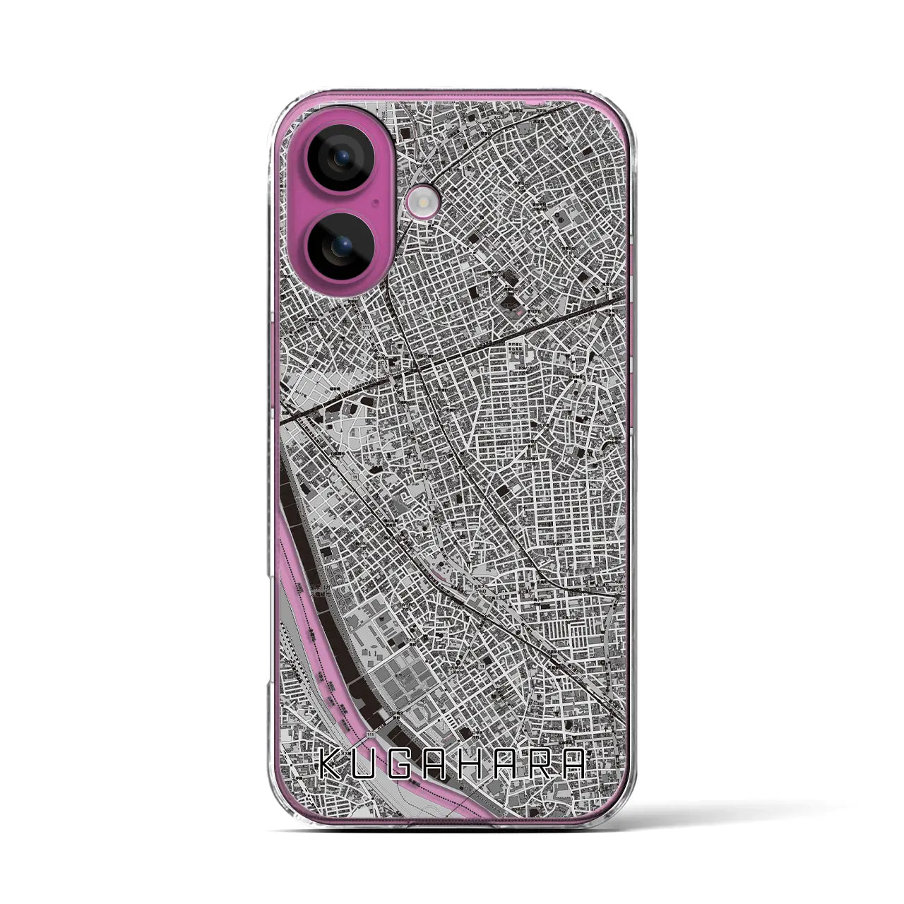 【久が原(東京都)】地図柄iPhoneケース(クリアタイプ)