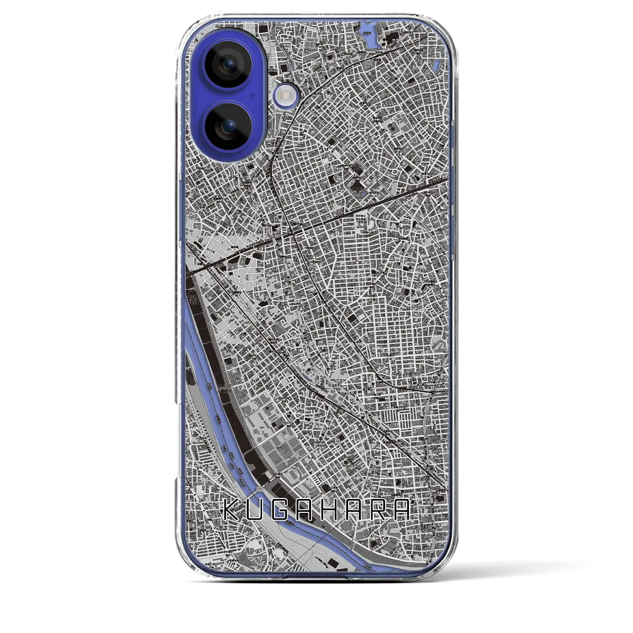 【久が原(東京都)】地図柄iPhoneケース(クリアタイプ)