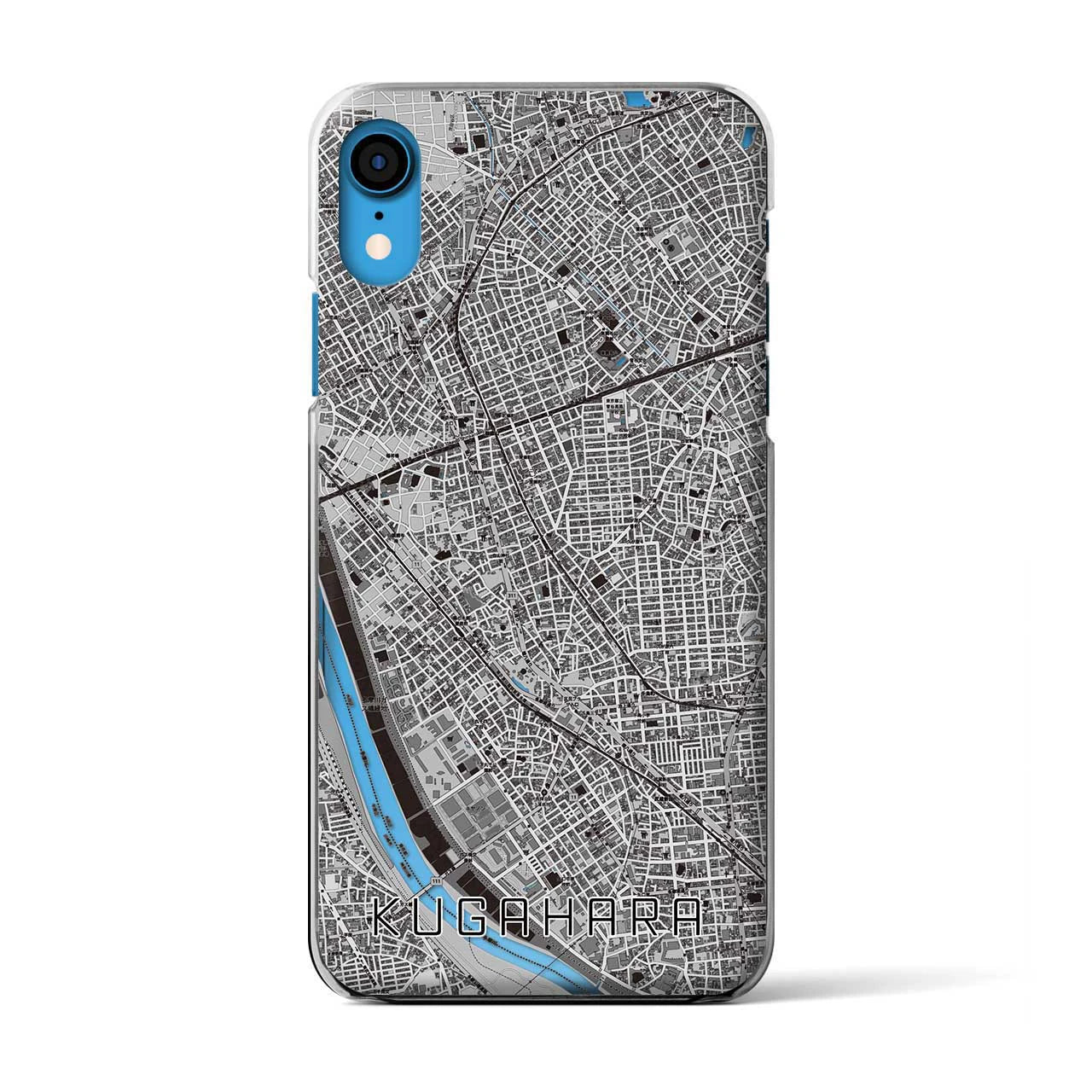 【久が原(東京都)】地図柄iPhoneケース(クリアタイプ)