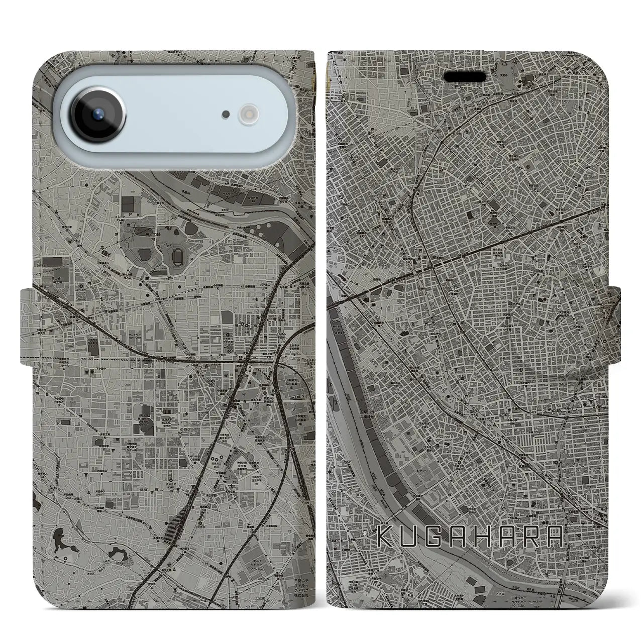 【久が原(東京都)】地図柄iPhoneケース(手帳タイプ)