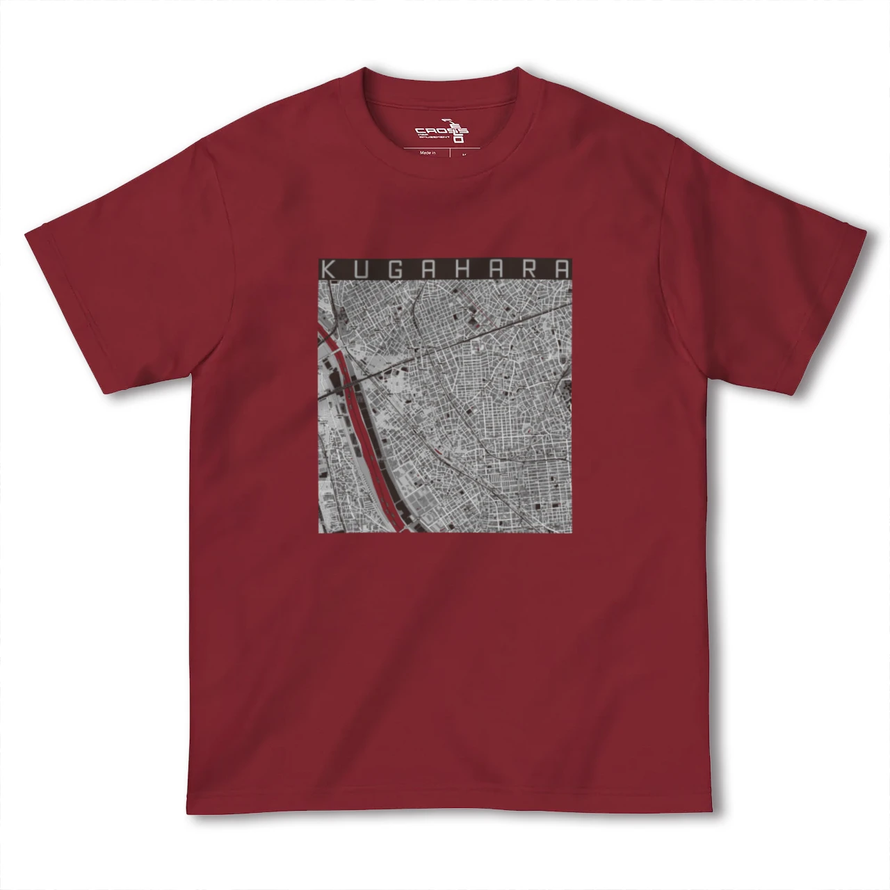 【久が原(東京都)】地図柄ヘビーウェイトTシャツ