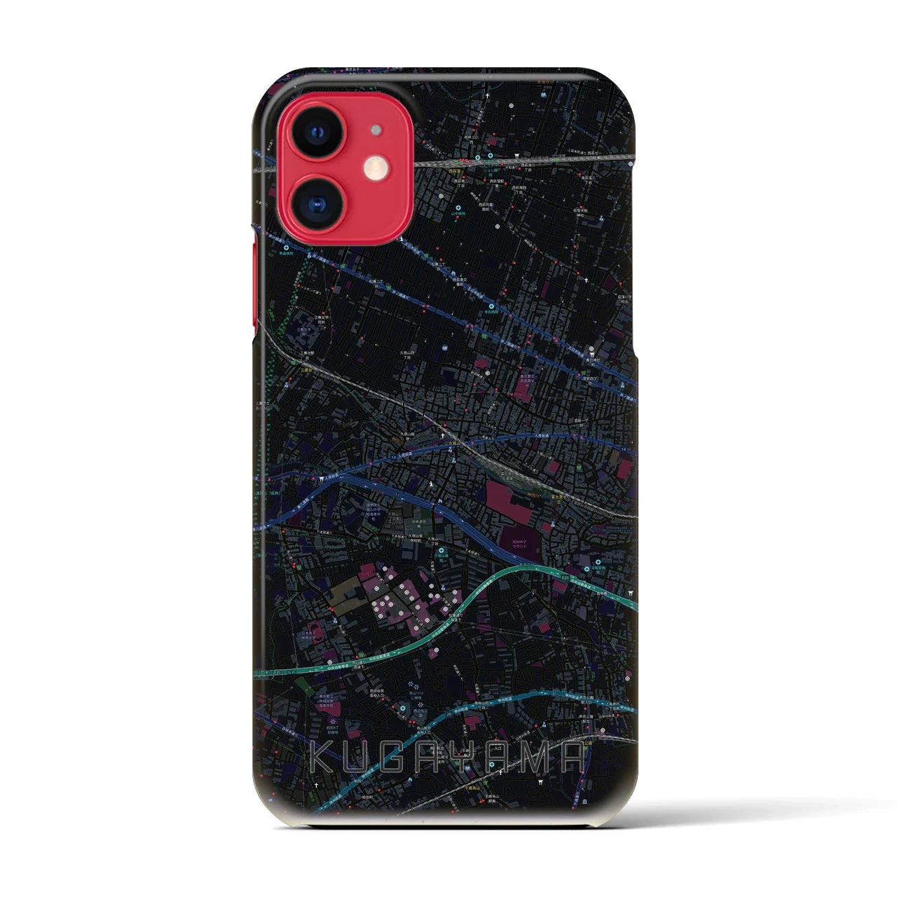 【久我山(東京都)】地図柄iPhoneケース(バックカバータイプ)