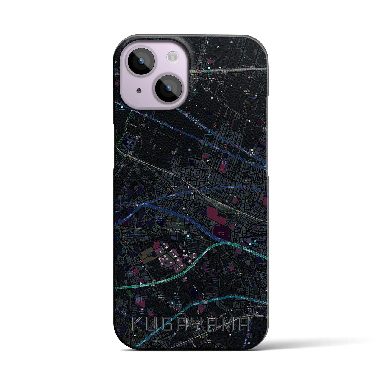 【久我山(東京都)】地図柄iPhoneケース(バックカバータイプ)