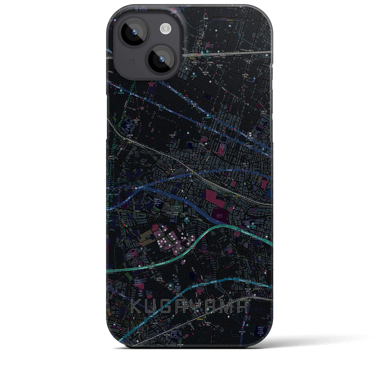 【久我山(東京都)】地図柄iPhoneケース(バックカバータイプ)