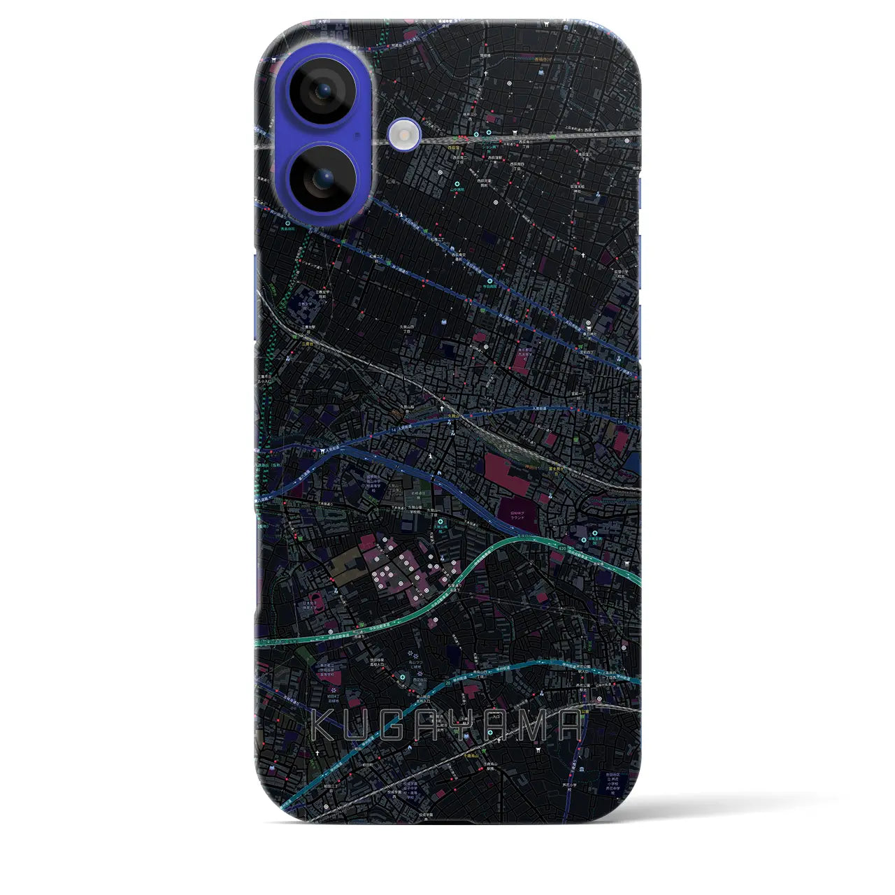 【久我山(東京都)】地図柄iPhoneケース(バックカバータイプ)