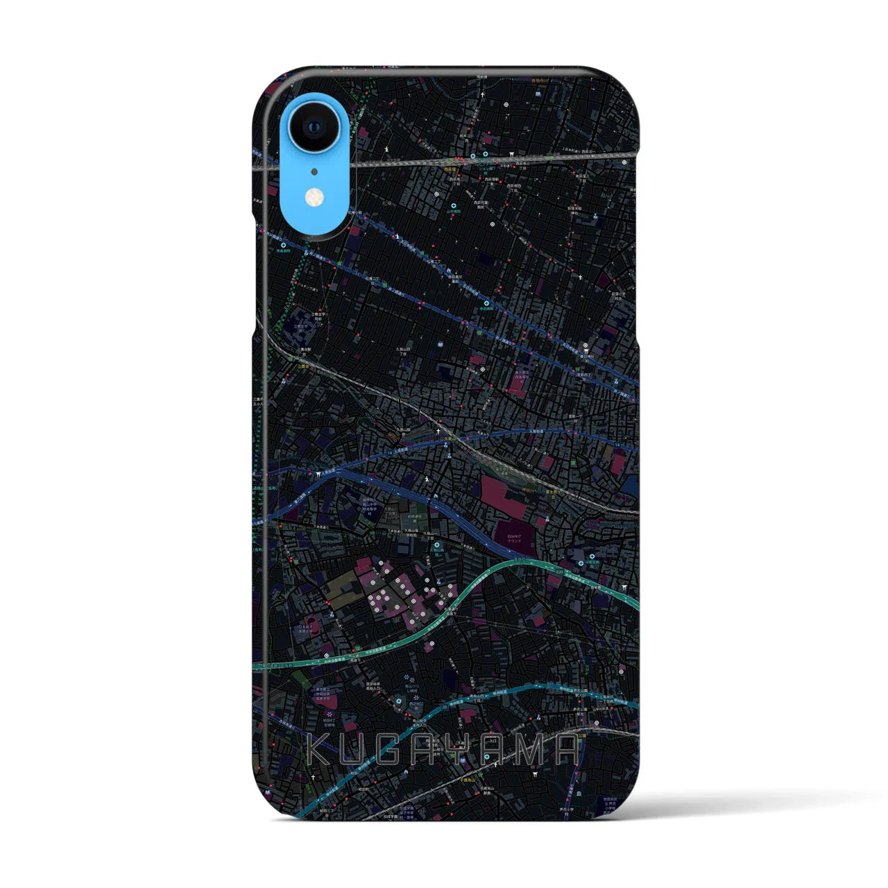 【久我山(東京都)】地図柄iPhoneケース(バックカバータイプ)