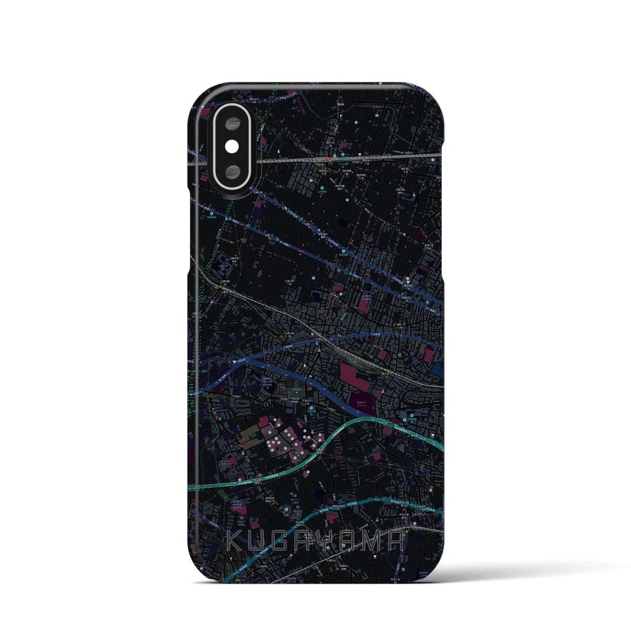 【久我山(東京都)】地図柄iPhoneケース(バックカバータイプ)