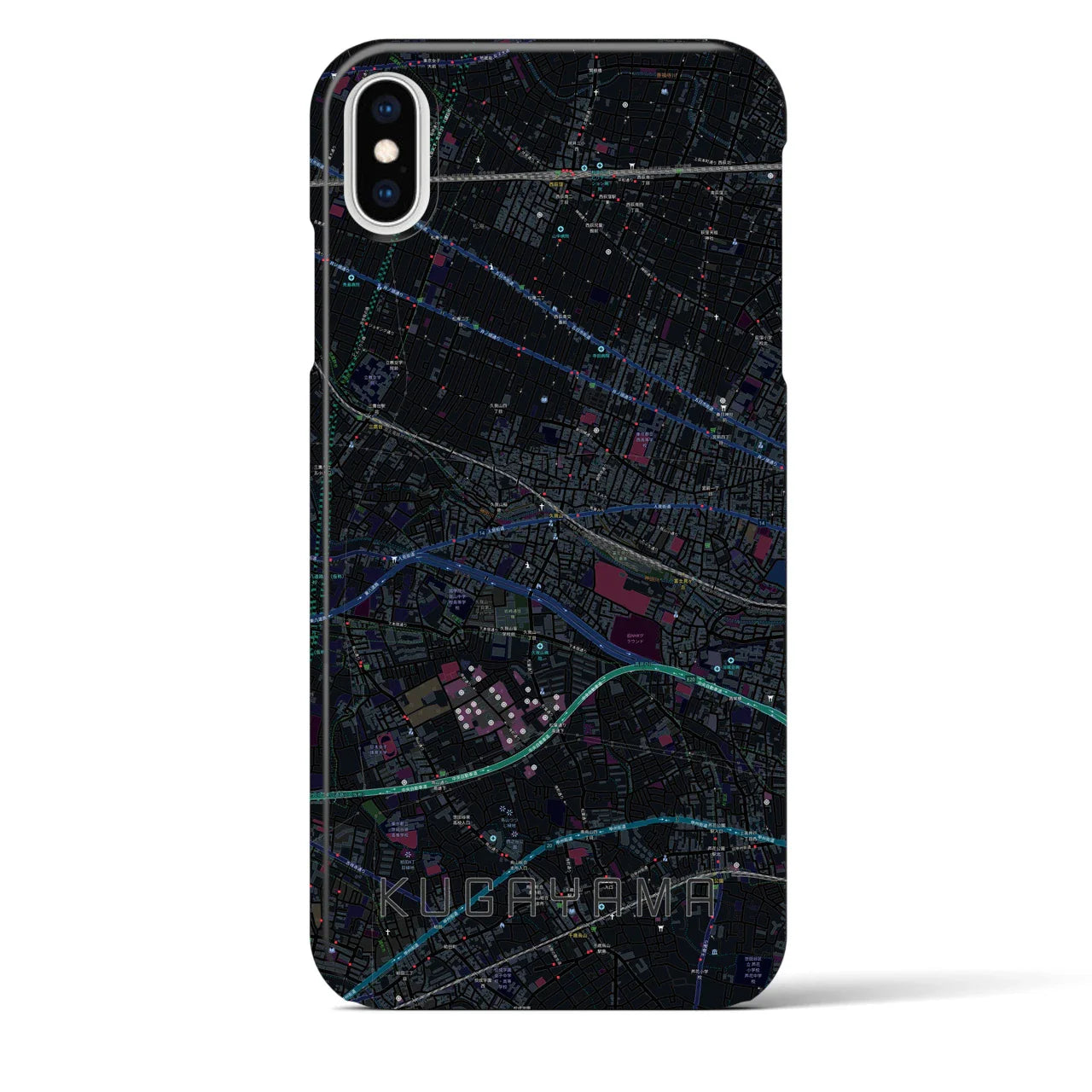 【久我山(東京都)】地図柄iPhoneケース(バックカバータイプ)