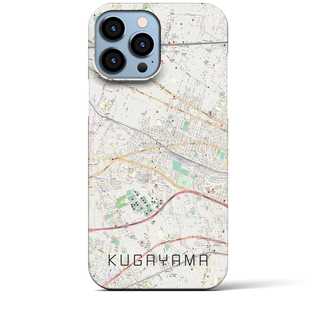 【久我山(東京都)】地図柄iPhoneケース(バックカバータイプ)