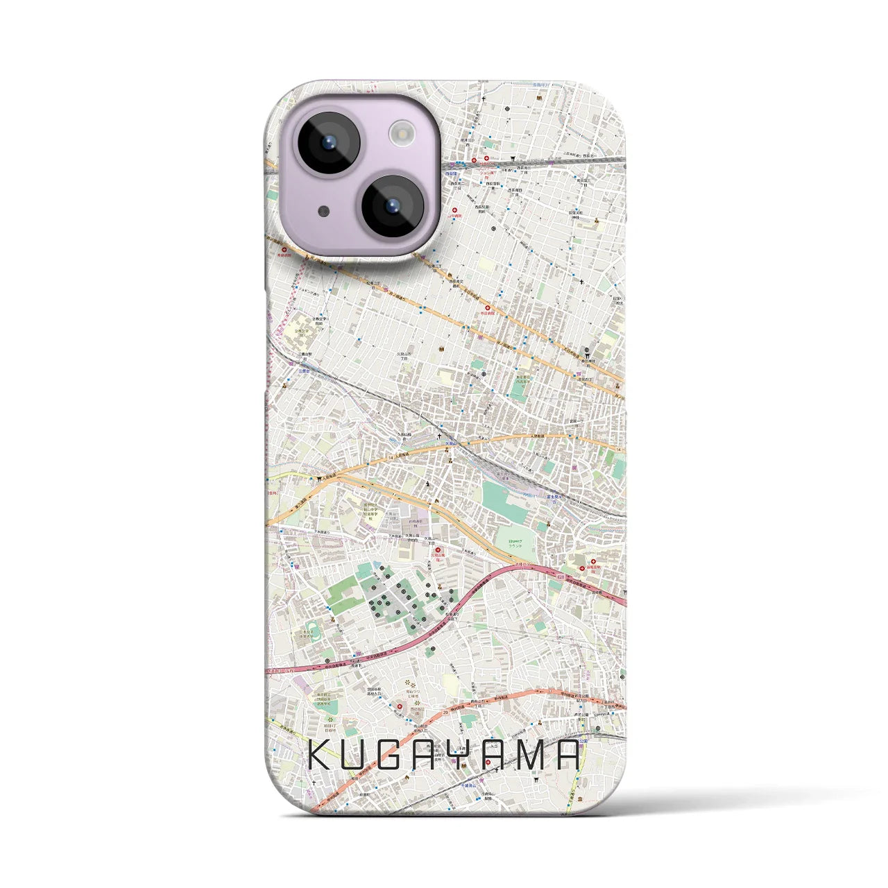 【久我山(東京都)】地図柄iPhoneケース(バックカバータイプ)