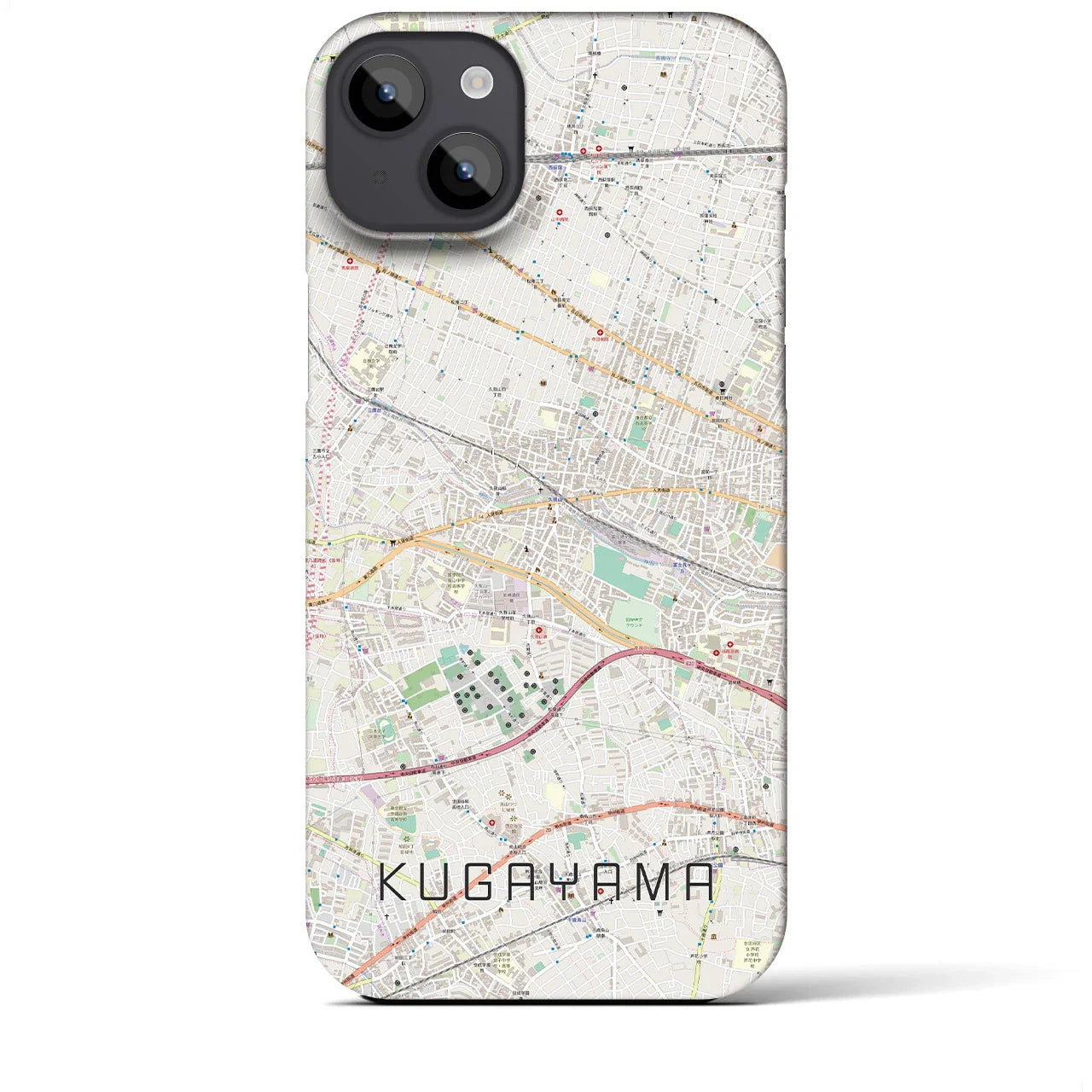【久我山(東京都)】地図柄iPhoneケース(バックカバータイプ)