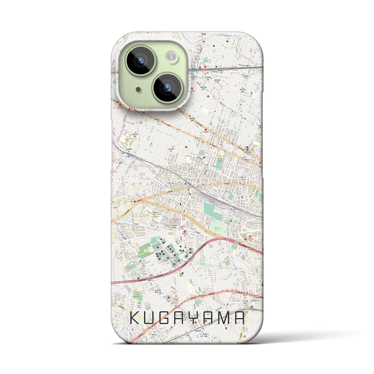 【久我山(東京都)】地図柄iPhoneケース(バックカバータイプ)