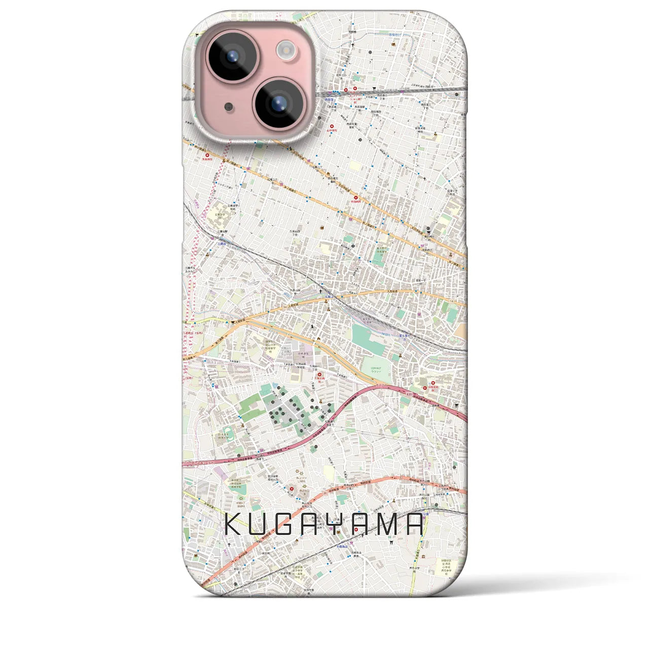 【久我山(東京都)】地図柄iPhoneケース(バックカバータイプ)