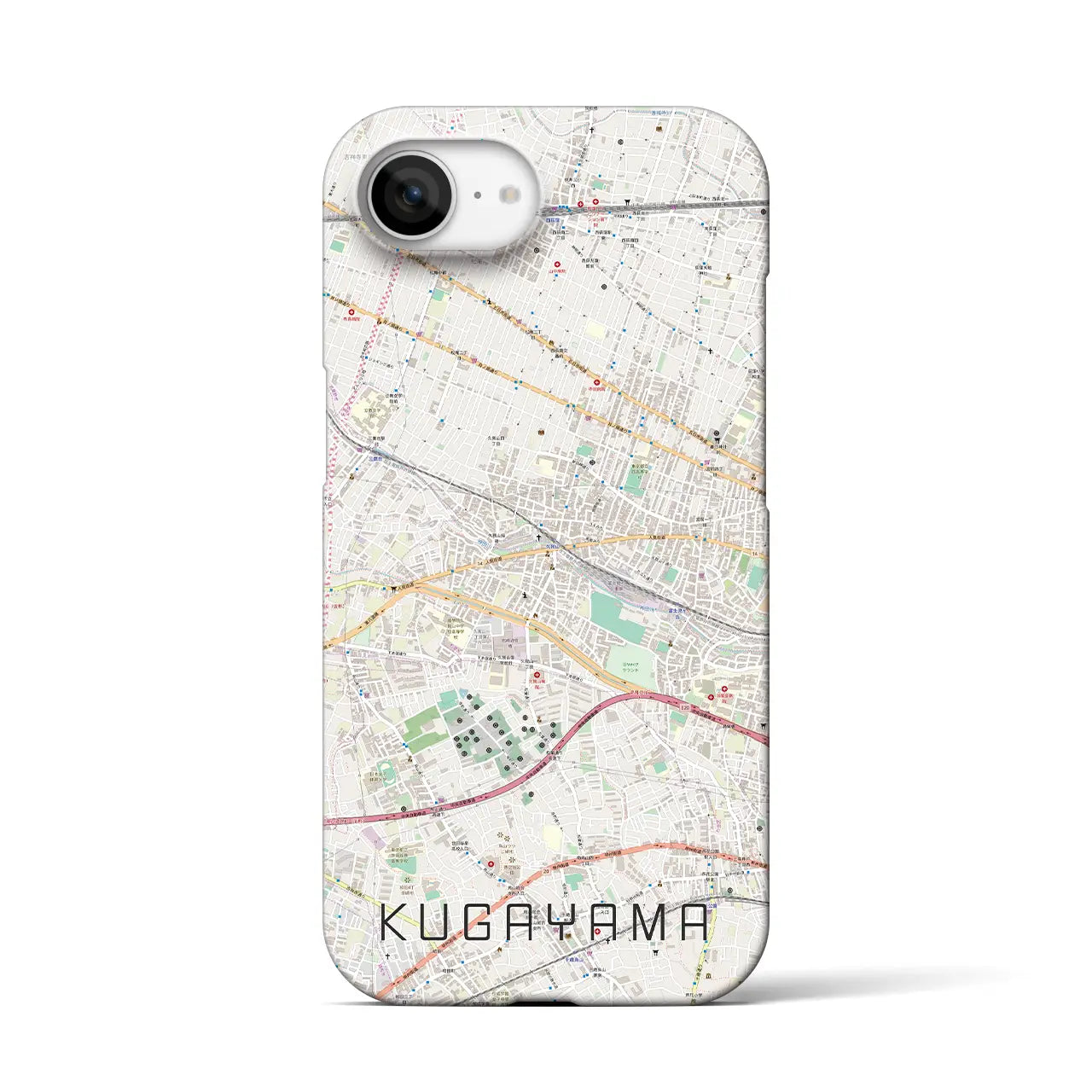 【久我山(東京都)】地図柄iPhoneケース(バックカバータイプ)
