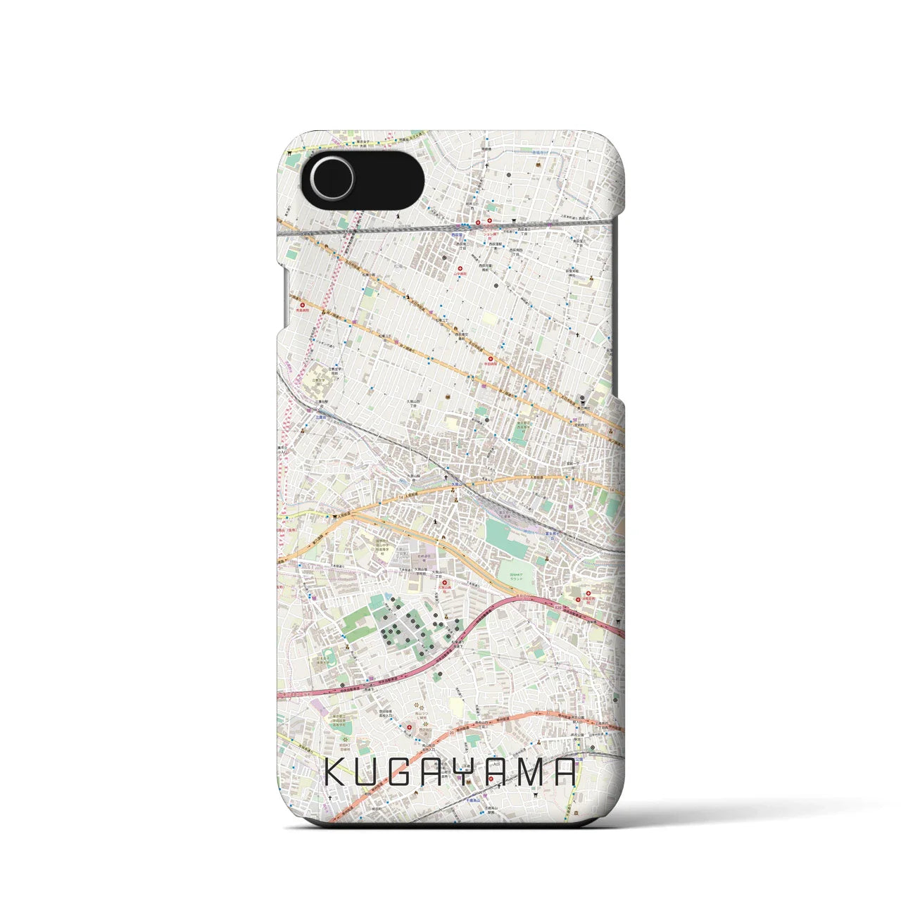 【久我山(東京都)】地図柄iPhoneケース(バックカバータイプ)