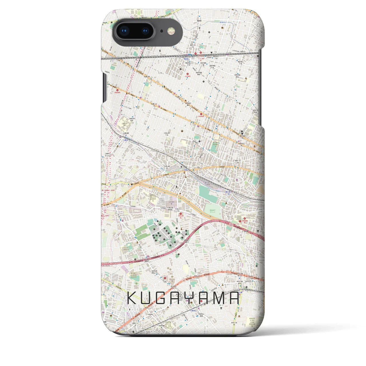 【久我山(東京都)】地図柄iPhoneケース(バックカバータイプ)