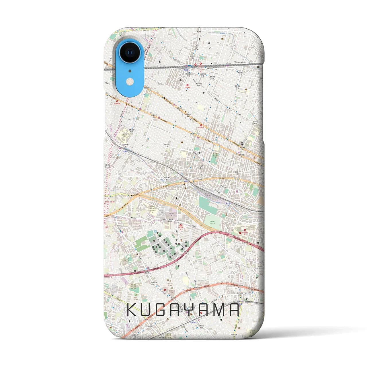 【久我山(東京都)】地図柄iPhoneケース(バックカバータイプ)