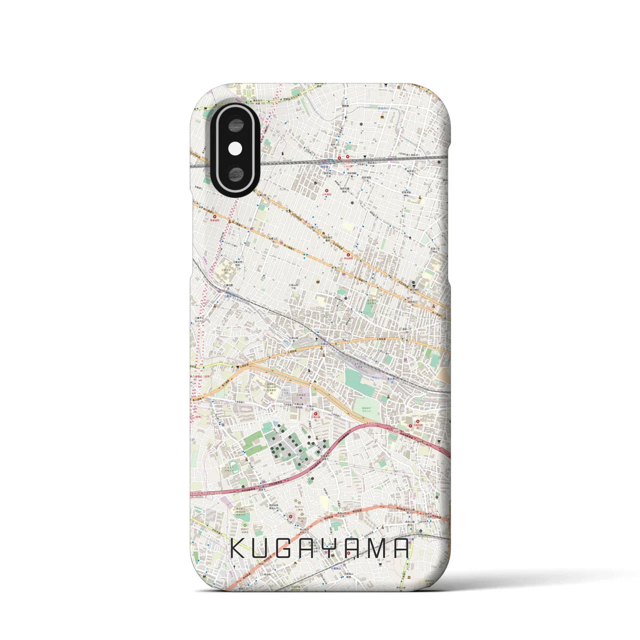 【久我山(東京都)】地図柄iPhoneケース(バックカバータイプ)