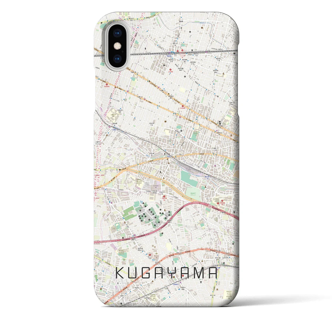 【久我山(東京都)】地図柄iPhoneケース(バックカバータイプ)