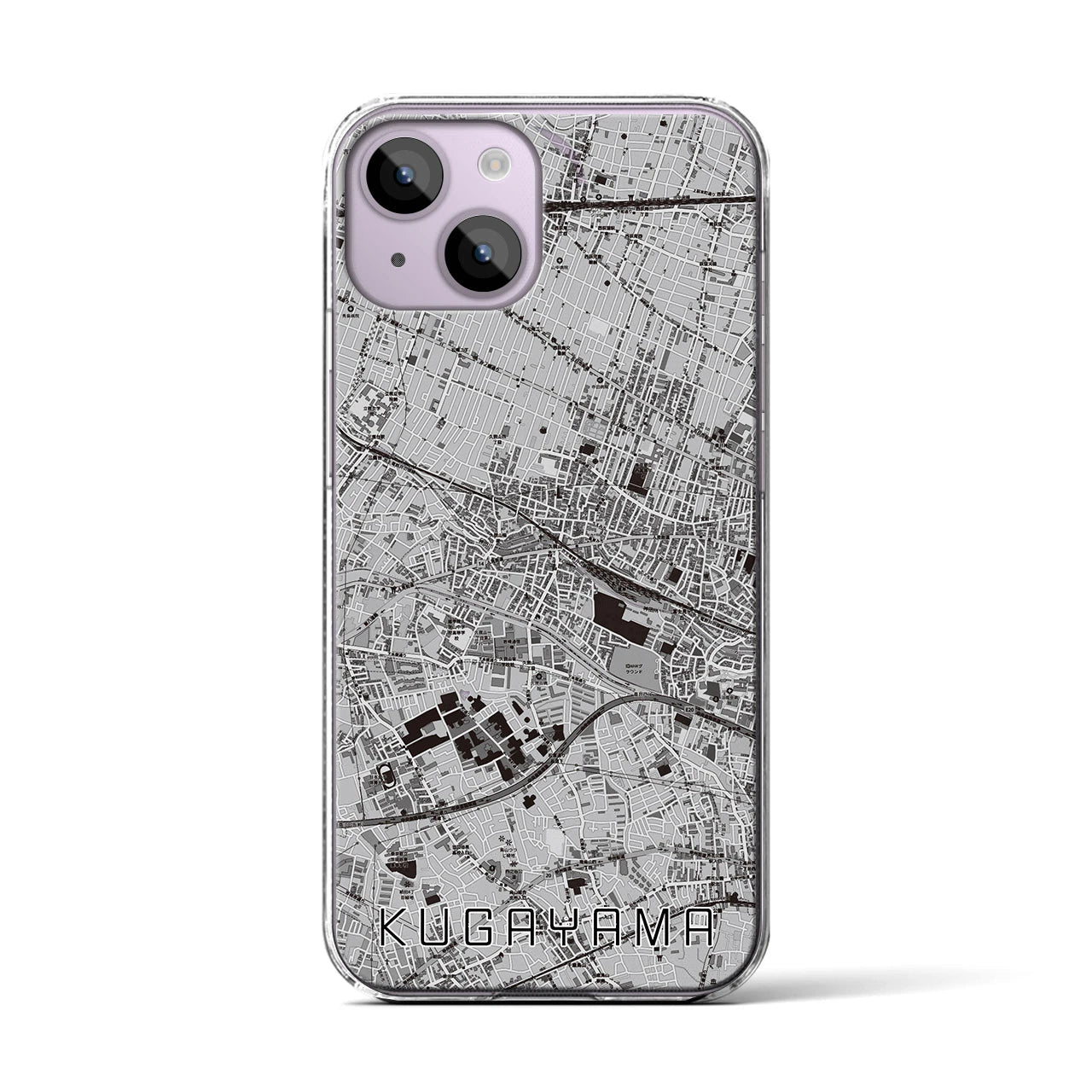 【久我山(東京都)】地図柄iPhoneケース(クリアタイプ)