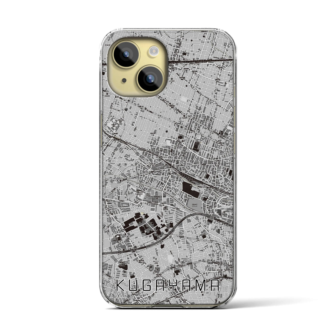 【久我山(東京都)】地図柄iPhoneケース(クリアタイプ)