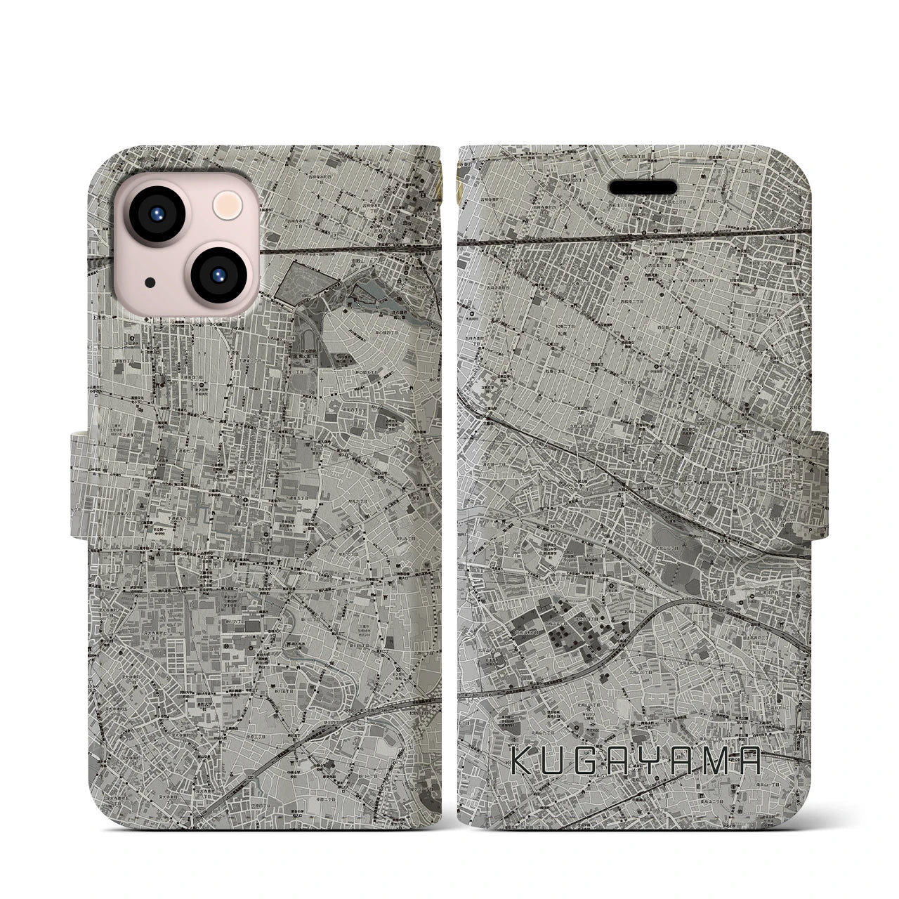 【久我山(東京都)】地図柄iPhoneケース(手帳タイプ)