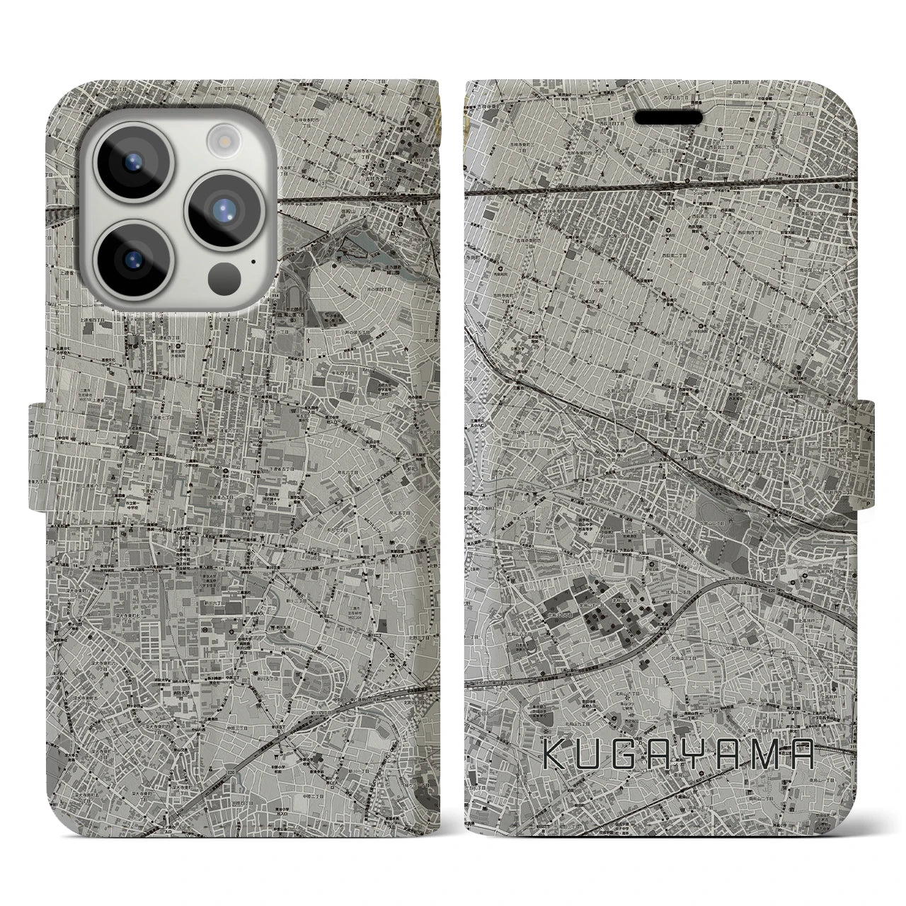 【久我山(東京都)】地図柄iPhoneケース(手帳タイプ)