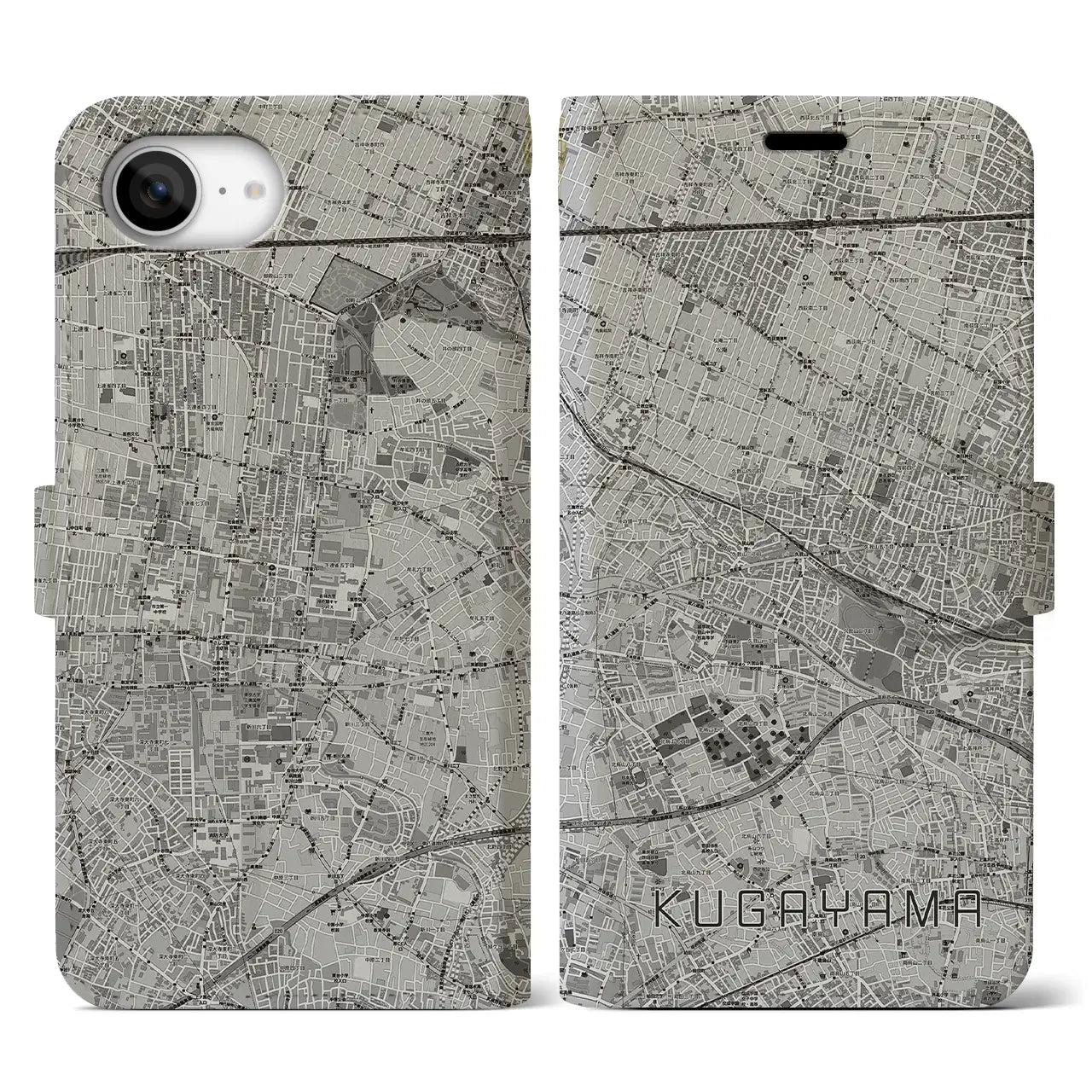 【久我山(東京都)】地図柄iPhoneケース(手帳タイプ)