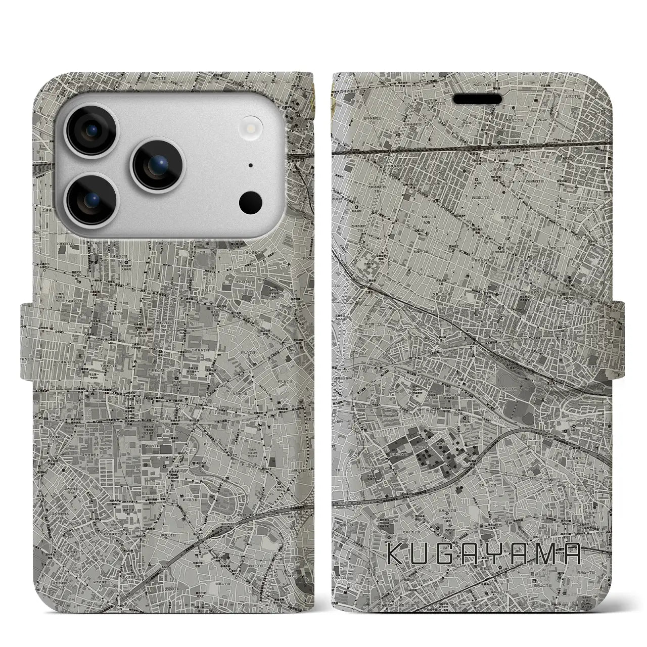 【久我山(東京都)】地図柄iPhoneケース(手帳タイプ)