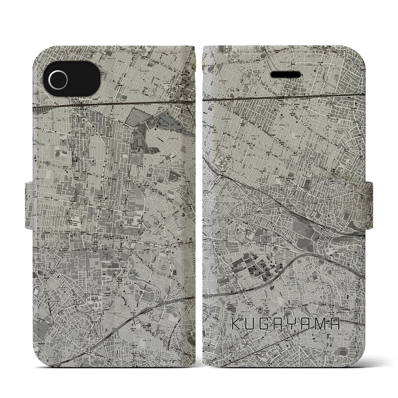 【久我山(東京都)】地図柄iPhoneケース(手帳タイプ)