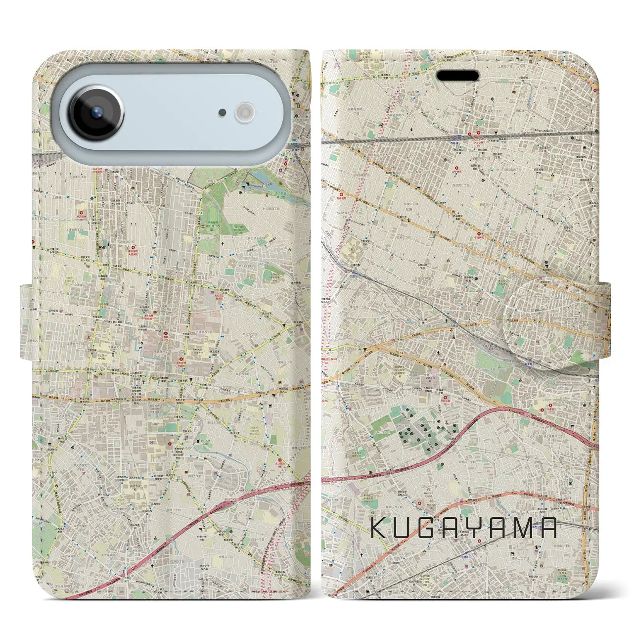 【久我山(東京都)】地図柄iPhoneケース(手帳タイプ)