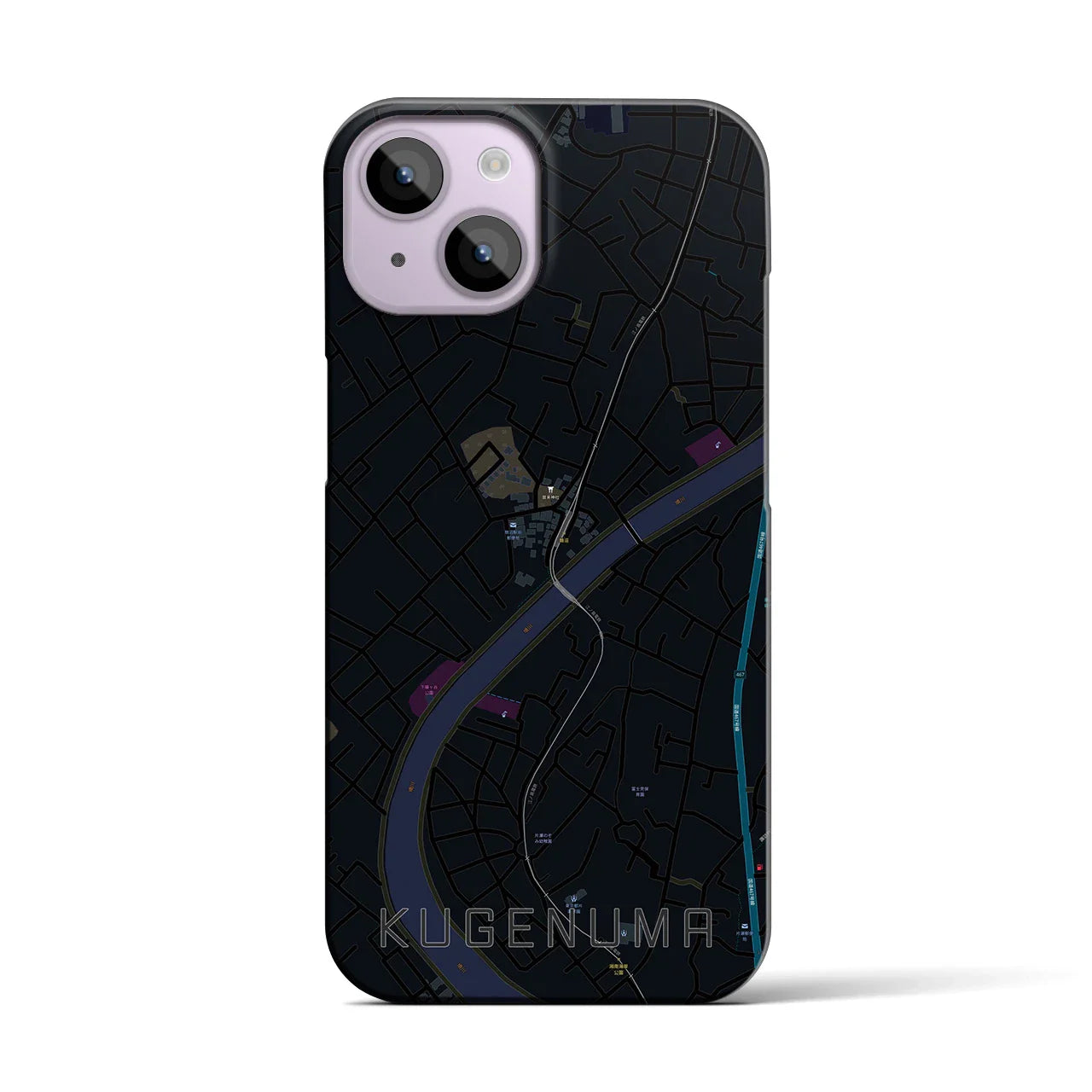 【鵠沼(神奈川県)】地図柄iPhoneケース(バックカバータイプ)