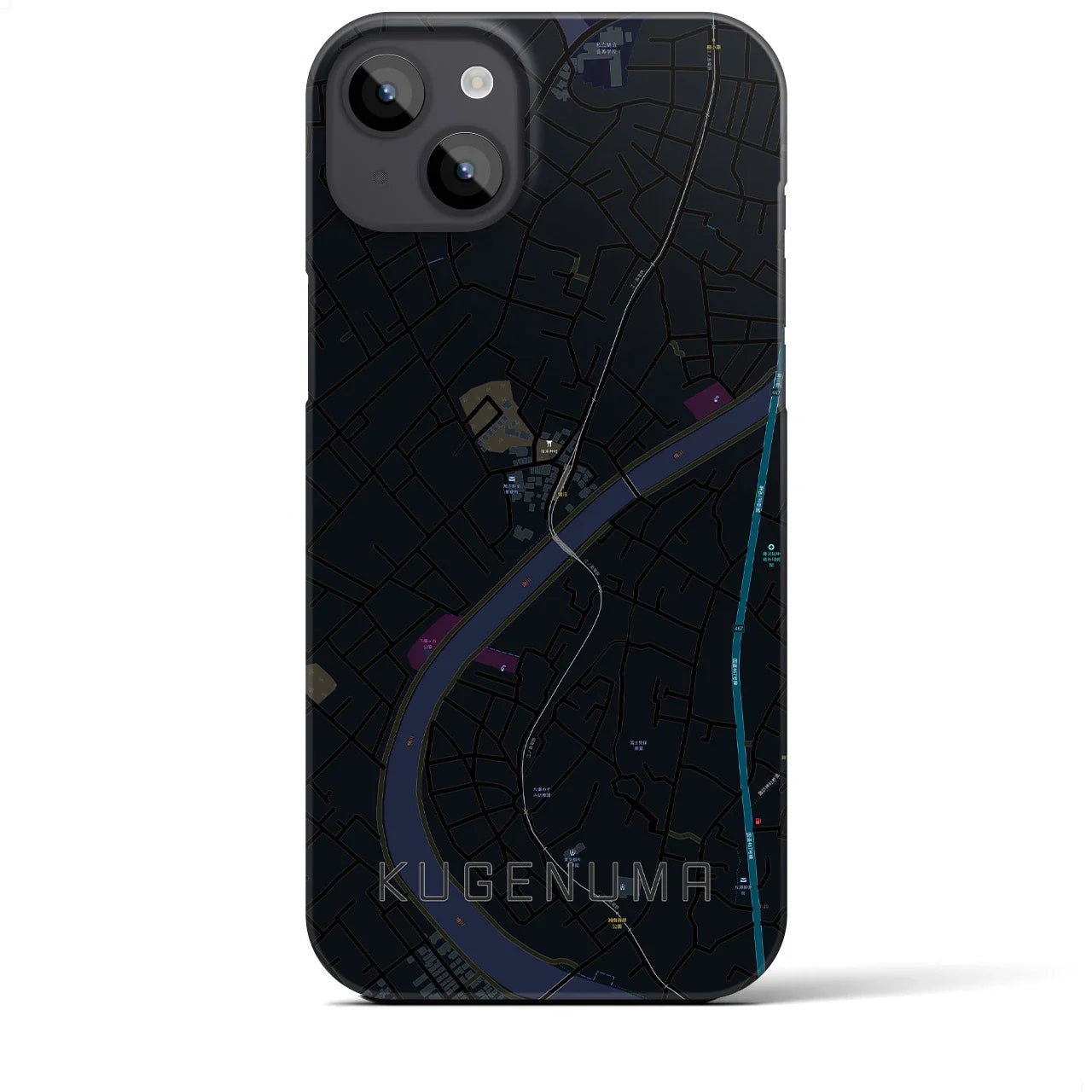 【鵠沼(神奈川県)】地図柄iPhoneケース(バックカバータイプ)
